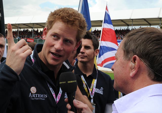 Brundle interviewing Prince Harry during one of his many gridwalks