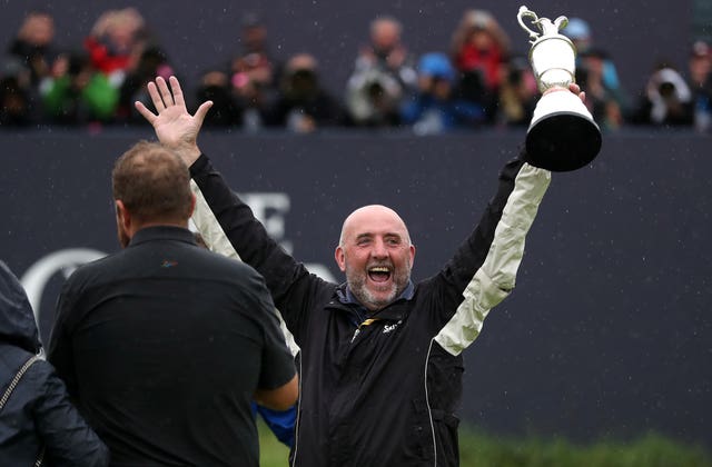 Brendan Lowry with the Claret Jug 