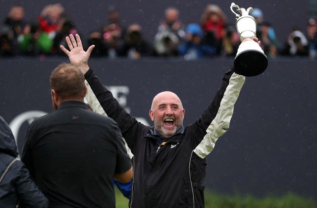 Brendan Lowry with the Claret Jug