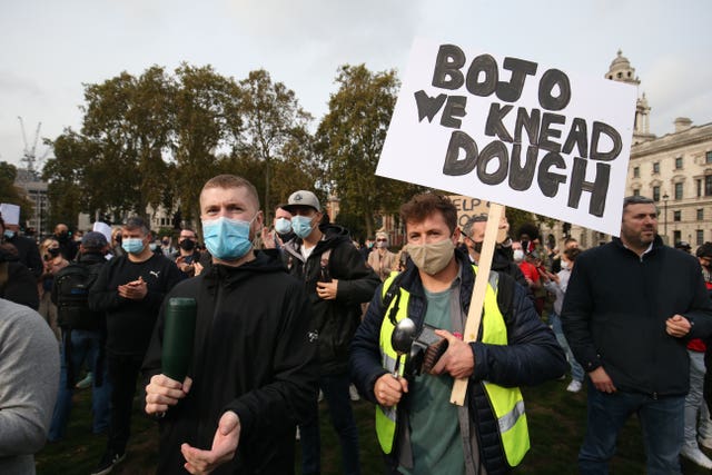 Hospitality workers protest