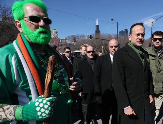 The St Patrick's Parade in Chicago