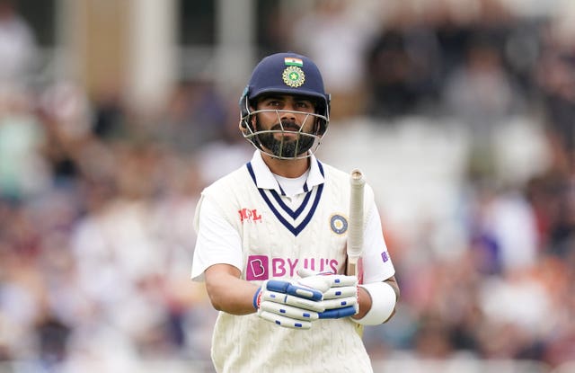 India's Virat Kohli walks off dejected