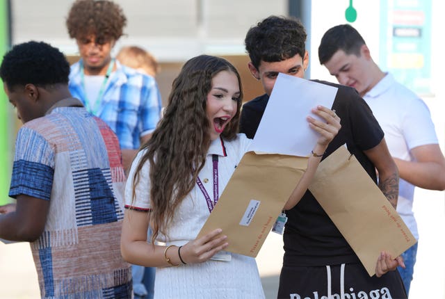 Students receiving BTEC and T-level results