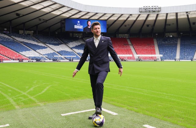 Sebastien Pocognoli at a photo shoot at Hampden