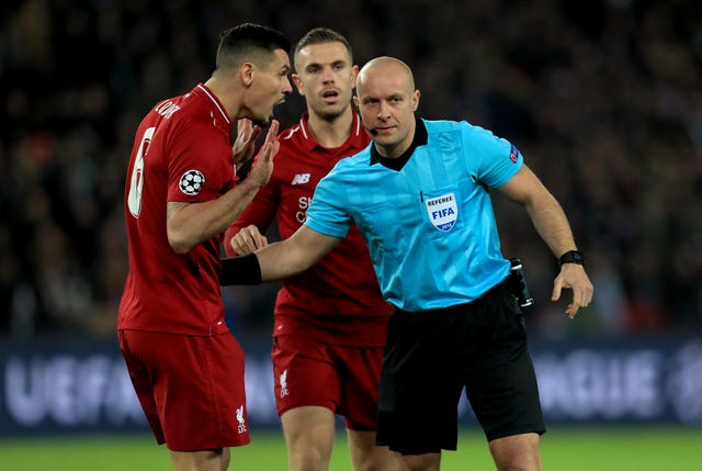 Liverpool were unhappy with the refereeing