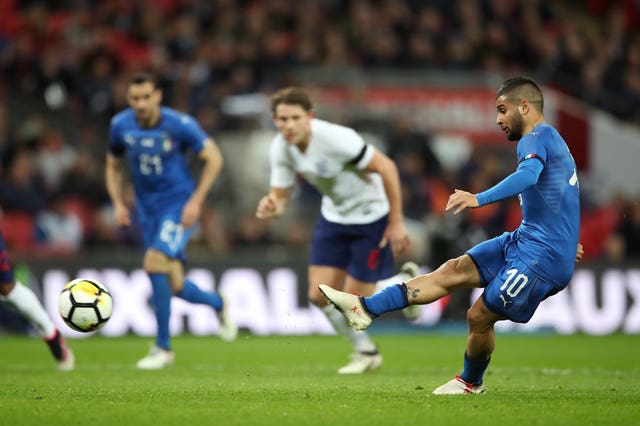 Italy's Lorenzo Insigne scored at Wembley