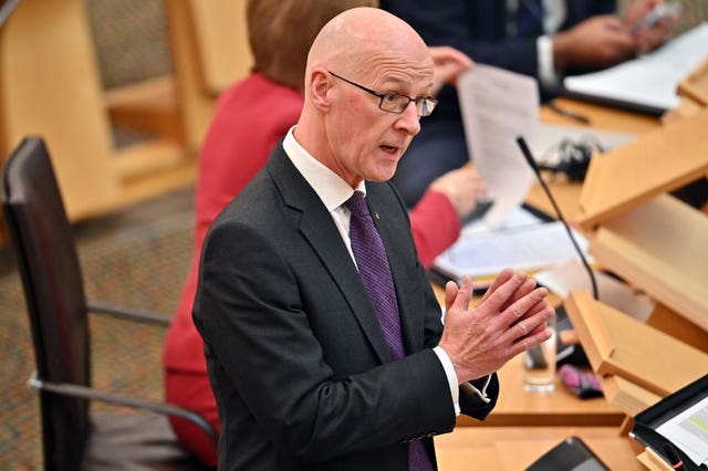 John Swinney in Holyrood