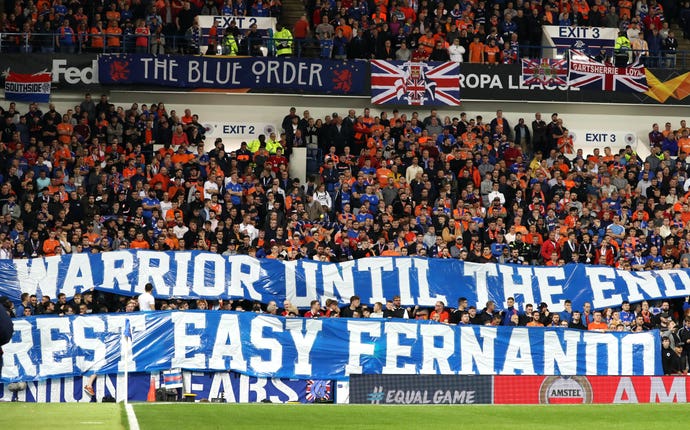 Rangers fans paid tribute