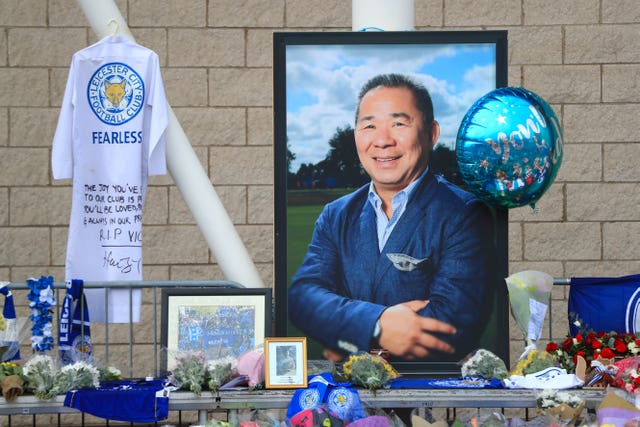 Tributes have poured in outside the King Power Stadium