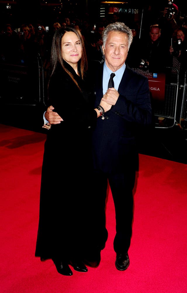 Dustin Hoffman and his wife Lisa (Ian West/PA)