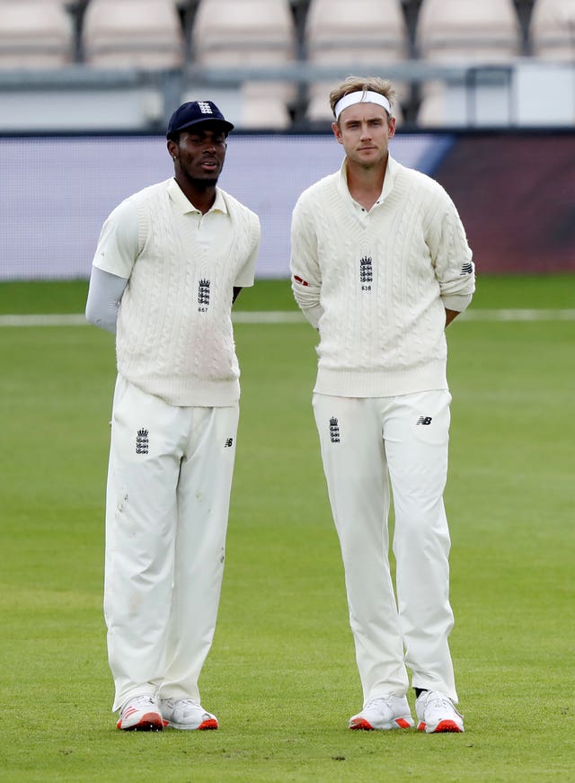 Stuart Broad (right) is returning to the side after Archer's injury.