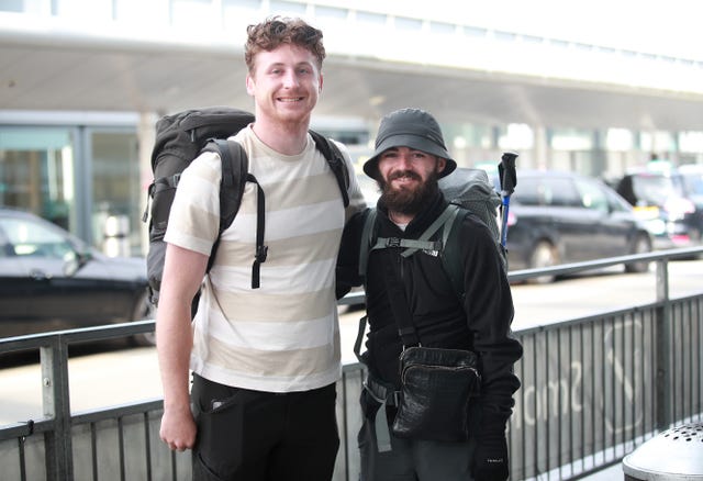 Ellis Clarke and Drew Jones at Gatwick