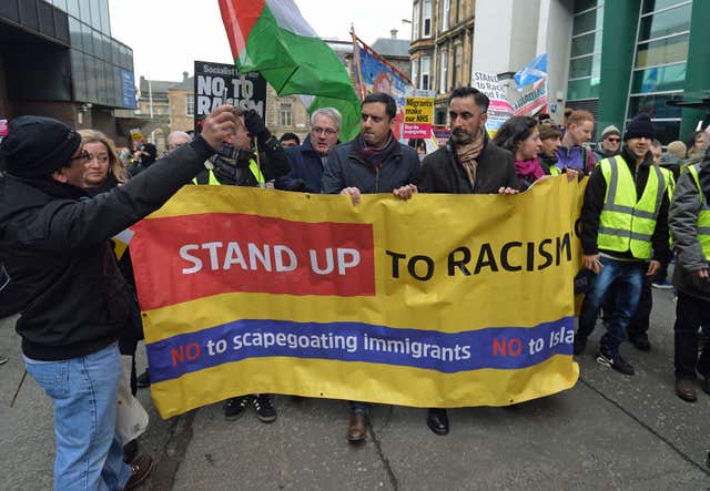 Anti-racism rally in Glasgow