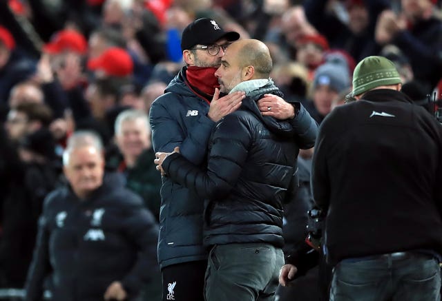 Jurgen Klopp and Liverpool have pulled well clear of Guardiola's City 