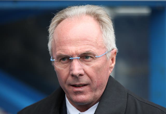 Sven-Goran Eriksson was Manchester City's boss