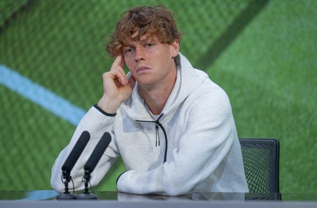 Jannik Sinner speaks to the press at Wimbledon 2024