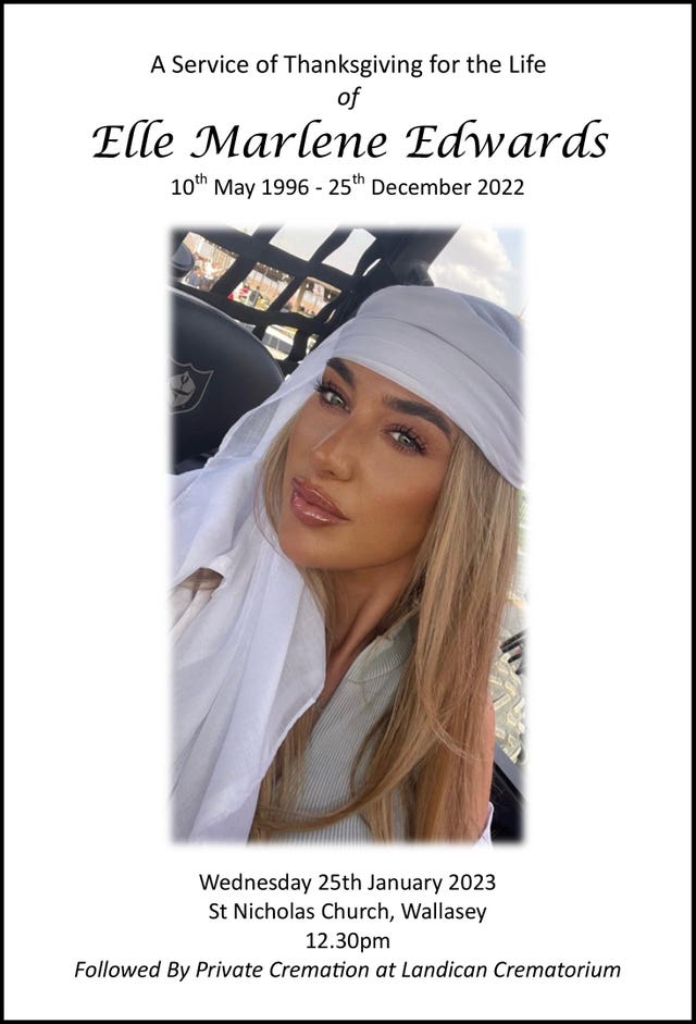 Elle Edwards funeral