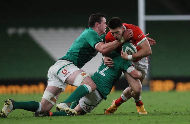 James Ryan, left, captained Ireland during their victory over Wales