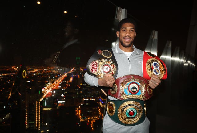 Anthony Joshua photocall – Al Faisaliah Centre