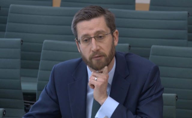 Simon Case, the Cabinet Secretary and the UK’s most senior civil servant, giving evidence to the Commons Public Administration and Constitutional Affairs Committee
