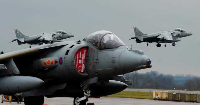Harrier jump jets could take off and land vertically (Rui Vieira/PA)