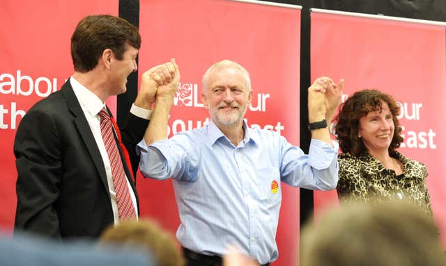 Anneliese Dodds with former Labour party leader Jeremy Corbyn