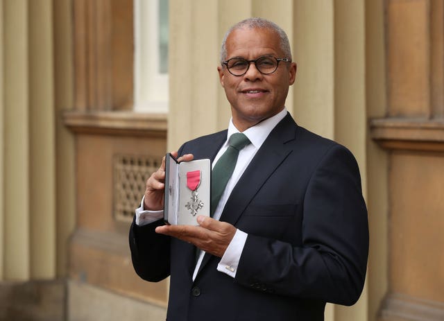 Gary Wilmot with his MBE