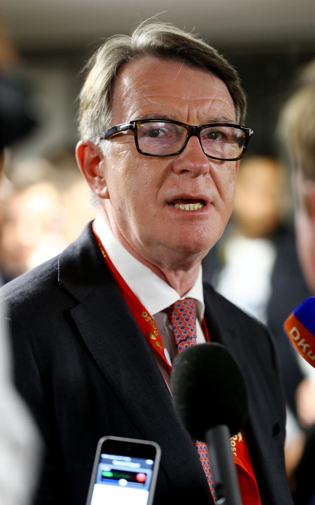 Lord Mandelson (Gareth Fuller/PA)