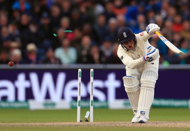 England's Jason Roy is bowled out by Australia's Josh Hazlewood