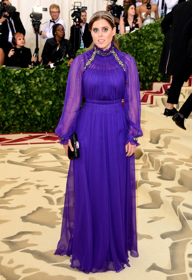 Princess Beatrice attending her first Met Gala (Ian West/PA)