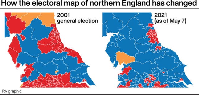 How the electoral map of northern England has changed