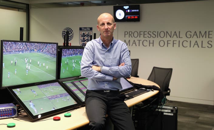 Mike Riley at the VAR hub at Stockley Park
