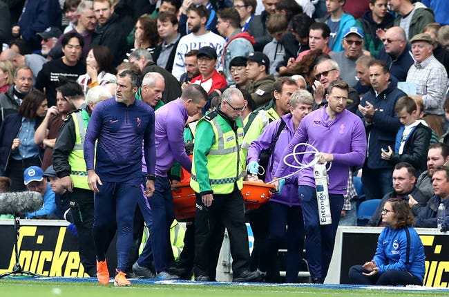 Hugo Lloris left the field on a stretcher