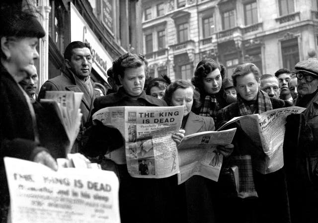 Royalty - Death of King George VI - London