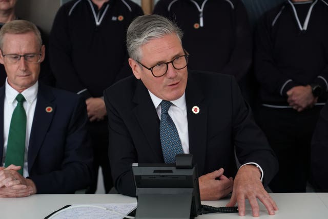 Prime Minister Sir Keir Starmer speaks on the phone to US president Donald Trump