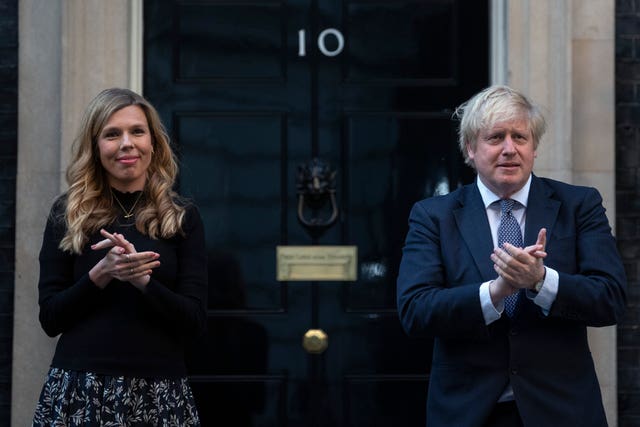 Carrie Symonds and Prime Minister Boris Johnson