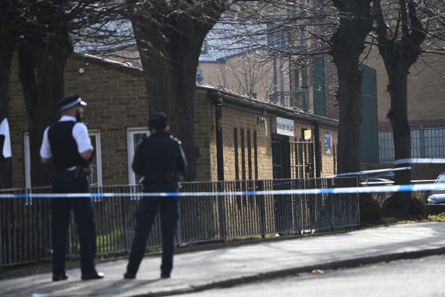 Police at the scene