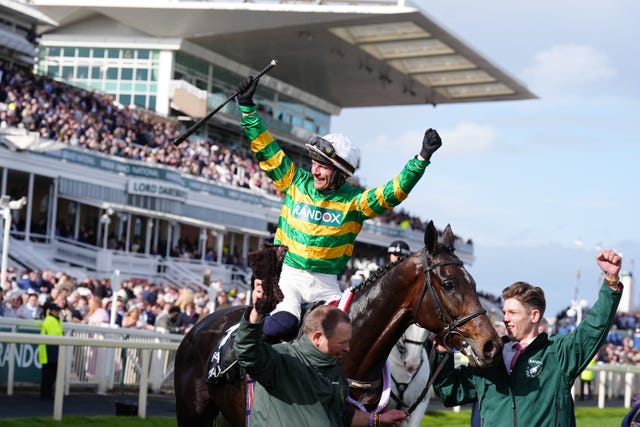 Paul Townend celebrates victory