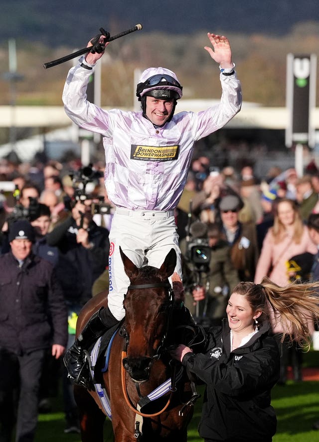 Lorcan Williams aboard Golden Ace at Cheltenham