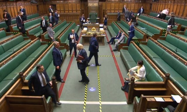 Boris Johnson after Prime Minister’s Questions