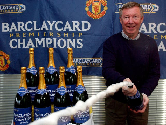 Sir Alex Ferguson celebrated in style