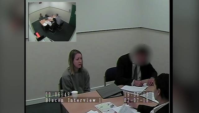 Lucy Letby being questioned