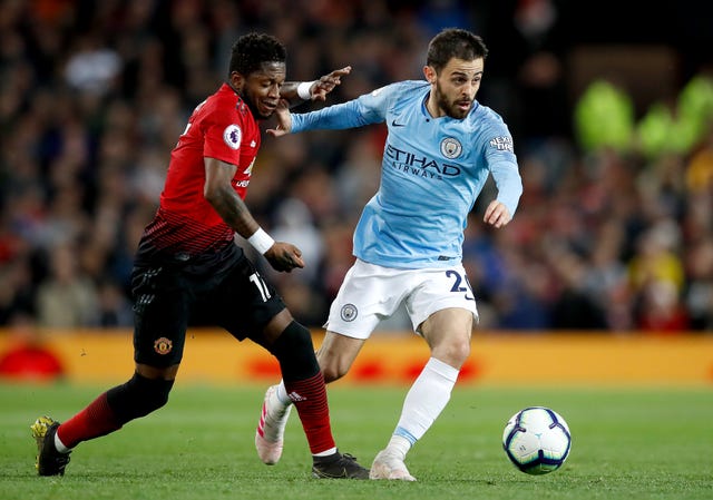 Bernardo Silva (right) joined Manchester City from Monaco in the summer of 2017 (Martin Rickett/PA).