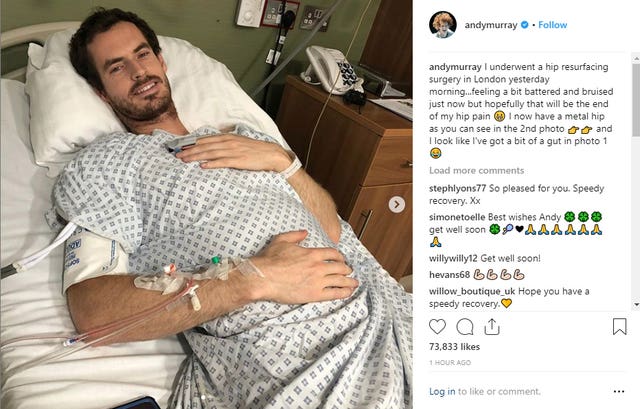 Andy Murray Instagram Post