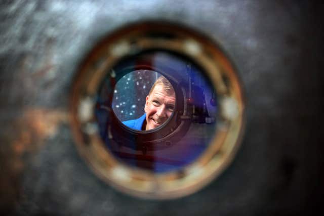 Major Peake said seeing the capsule brought back 'huge memories of the mission' (Jane Barlow/PA)