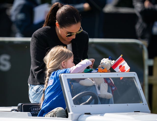 Meghan is driven by Mya Poirot, five (Aaron Chown/PA)