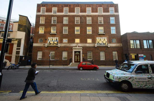 The Lindo Wing of St Mary's Hospital, where the Cambridges' third child was born (PA)