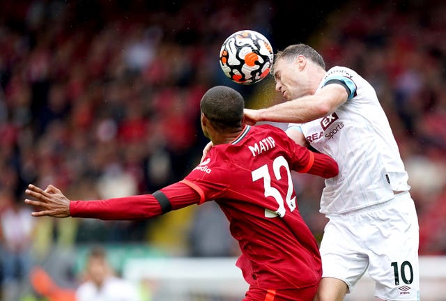 Ashley Barnes (right) was one of the players Klopp name-checked on Saturday (Mike Egerton/PA).