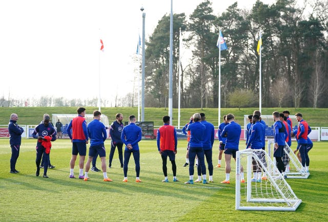 The England squad had a meeting on Tuesday evening