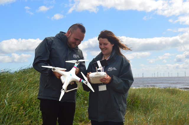 P3 workers Jamie Carr and Lauren Gilbertson